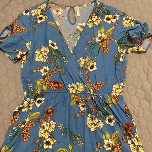 2/$20 Blue Floral Romper